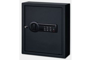 Image of Stack-On Personal Drawer/Wall Safe w/Electronic Lock,1 Shelf,12.36x4.72x14.37in,Matte Black PDS-1505