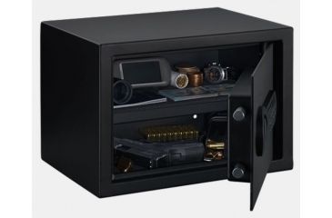 Image of Stack-On Personal Safe w/Electronic Lock,1 Shelf,13.82x9.84x9.84in,Matte Black PS-1514