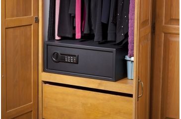 Image of STACK-ON Personal Security Safe w/Electronic Lock,Xtra Wide, Black PS-1508