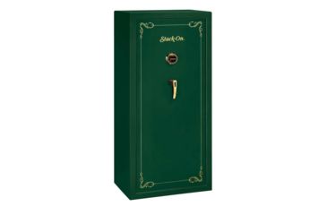 Image of Stack-On Security Plus Gun Safe, 22 Gun, 59in Tall w/Combination Lock, Green/Gold STKSS22MGC