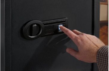 Image of Stack-On Super Sized Personal Safe w/Biometric Lock,2 Shelves,13.74x12.99x19.69in,Matte Black PS-15-20-B