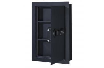 Image of Stack-On Wall Safe with Biometric Lock, MATTE BLACK PWS-15522-B