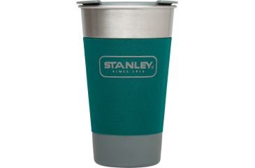 Image of Adventure 16oz Stainless Steel Pint Glass - -Green