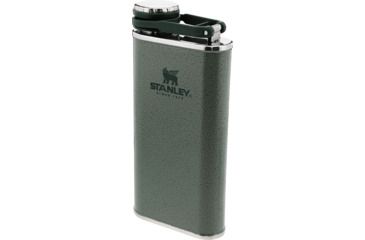 Image of Stanley Classic Easy Fill Wide Mouth Flask, Hammertone Green, 8 oz, 10-00837-122