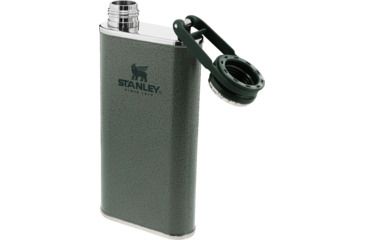 Image of Stanley Classic Easy Fill Wide Mouth Flask, Hammertone Green, 8 oz, 10-00837-122