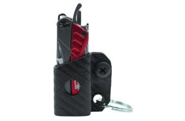 Image of StatGear Kydex Keychain Sheath for Gerber Dime &amp; Leatherman Squirt, Carbon Fiber Black, GDIME-CF-BLK