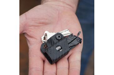 Image of StatGear Kydex Keychain Sheath for Gerber Dime &amp; Leatherman Squirt, Carbon Fiber Black, GDIME-CF-BLK