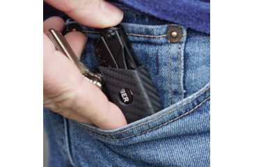 Image of StatGear Kydex Keychain Sheath for Gerber Dime &amp; Leatherman Squirt, Carbon Fiber Black, GDIME-CF-BLK