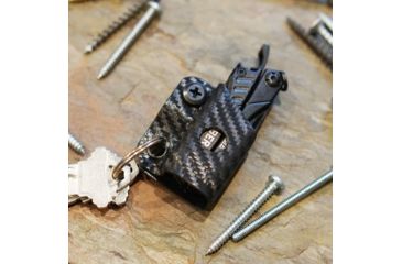 Image of StatGear Kydex Keychain Sheath for Gerber Dime &amp; Leatherman Squirt, Carbon Fiber Black, GDIME-CF-BLK