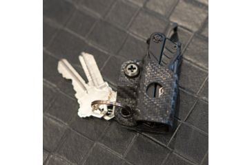 Image of StatGear Kydex Keychain Sheath for Gerber Dime &amp; Leatherman Squirt, Carbon Fiber Black, GDIME-CF-BLK