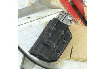 Image of StatGear Kydex Sheath for Leatherman Free P2, Carbon Fiber Black, LP2-CF-BLK