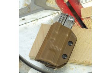 Image of StatGear Kydex Sheath for Leatherman Free P2, Carbon Fiber Brown, LP2-CF-BRN