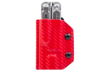 Image of StatGear Kydex Sheath for Leatherman Free P2, Carbon Fiber Red, LP2-CF-RED