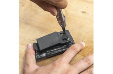 Image of StatGear Kydex Sheath for Leatherman Skeletool Models, Carbon Fiber Black, LSKEL-CF-BLK