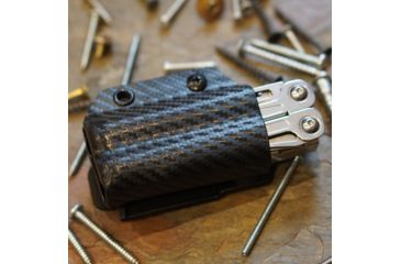Image of StatGear Kydex Sheath for Leatherman Wingman &amp; Sidekick, Carbon Fiber Black, LWING-CF-BLK