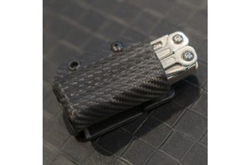 Image of StatGear Kydex Sheath for Leatherman Wingman &amp; Sidekick, Carbon Fiber Black, LWING-CF-BLK