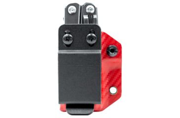 Image of StatGear Kydex Sheath for Leatherman Wingman &amp; Sidekick, Carbon Fiber Red, LWING-CF-RED
