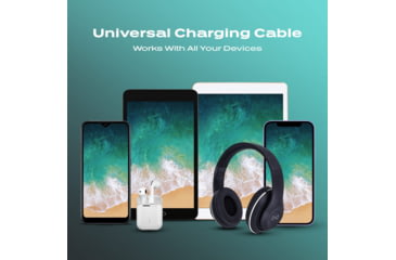 Image of Statik Statik 360 Universal Charge Cable w/ 3 Rotating Magnetic Connectors, 6ft/2M, Black, PUP-0386