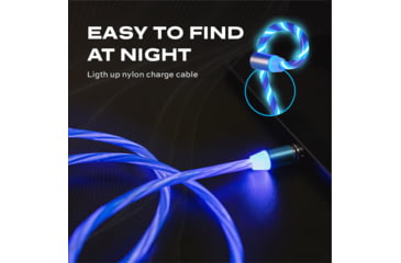 Image of Statik Statik GloBright Universal Light-Up Charge Cable, 3ft/1m, Green, PUP-0253-GRN