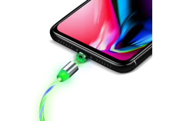 Image of Statik Statik GloBright Universal Light-Up Charge Cable, 3ft/1m, Green, PUP-0253-GRN