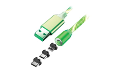 Image of Statik Statik GloBright Universal Light-Up Charge Cable, 3ft/1m, Green, PUP-0253-GRN