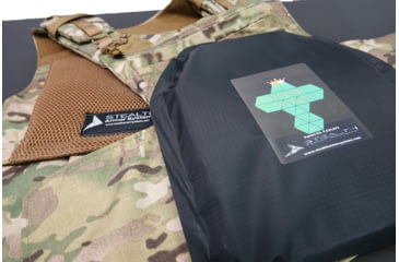 Image of Stealth Armor Systems Hexar Titan Level 3+ Stand Alone Flex Plate, Black, 6 x 8, HXT2P-SIC-FP-6x8