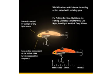 Image of SteelShad Mini, 2 Pack, 1/4 Oz, Glow Orange, SSL-10237