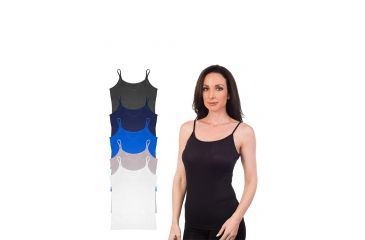 Image of Womens Camisol - 6pk - Black, Blue, Charcoal, Grey, Navy, White, Multicolor, Large