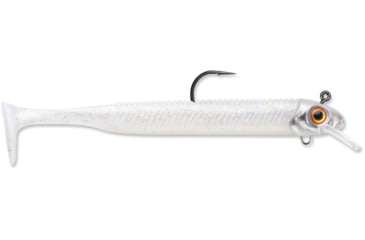Image of Storm 360GT Searchbait Swimmer, 3.5", 1/8oz Jig, #2/0 Hook 1 Rigged/2 Bodies, Pearl Ice, SBS35PI-18J