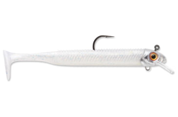 Image of Storm 360GT Searchbait Swimmer Lure, 4-1/2", 1/4 Oz, 4/0 Hook, 1 Rigged, 2 Bodies, Pearl Ice, SBS45PI-14J
