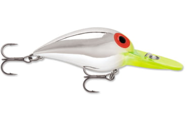Image of Storm Original Mag Wart Crankbait, Floating, Metallic Silver/Chartreuse Lip, 2 3/4in, 3/4oz, AV132