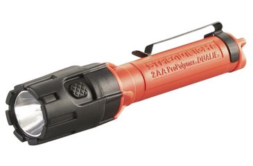 Image of Streamlight Dualie 3Aa Flashlight, Atex Rated, 245 Lumen Spot/Flood Led, 3 X Aa Battery, Clam Pack, Orange, 68755
