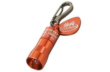 Image of Streamlight Orange Nano Light with White LED. Clam packaged.  Orange 73006