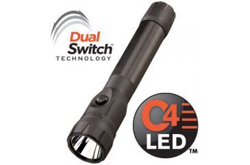 Image of Streamlight PolyStinger DS LED Flashlight, Black - 120V AC Charger with Piggyback Fast Charge base 76833