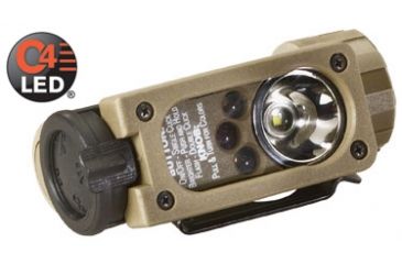 Image of Streamlight Sidewinder Compact Tactical Flashlights - White C4 LED, Red, Green, Blue LEDs - Coyote