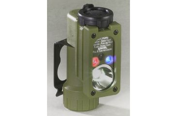 Image of Streamlight Sidewinder Compact Flashlight - White C4 LED, Red, Green, Blue LEDs - Olive Drab