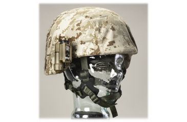 Image of Streamlight Sidewinder Compact Coyote Tan - shown mounted on helmet
