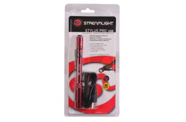 Image of Streamlight Stylus Pro USB Rechargeable Penlight, USB Charger, Red, 66137