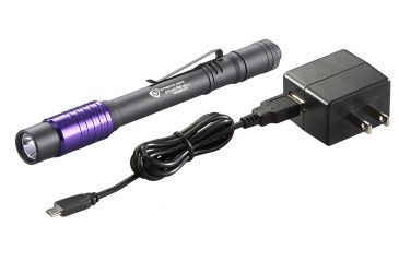 Image of Streamlight Stylus Pro USB UV Rechargeable Penlight,325 mW w/120V AC Adapter,USB Cord,Holster 66148