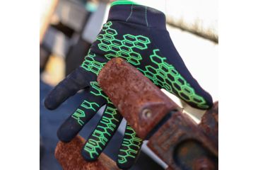 Image of StrongSuit Grasper Gloves, Black/Green, Medium 50600-M