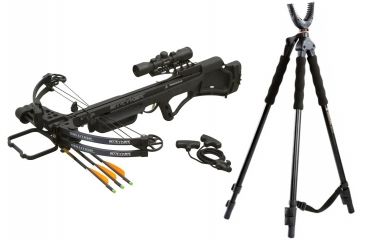 Image of Stryker Solution Crossbow, Package Black, A12404 W/ Vanguard Quest Tripod