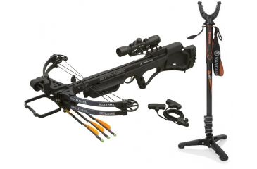Image of Stryker Solution Crossbow, Package Black, A12404 W/ Vanguard Veo Shooting Stick