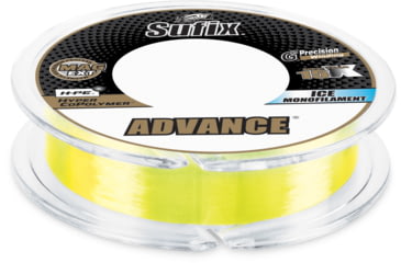 Image of Sufix Advance Ice Monofilament, 2 lb, 100 yd, Neon Lime, 606-002L