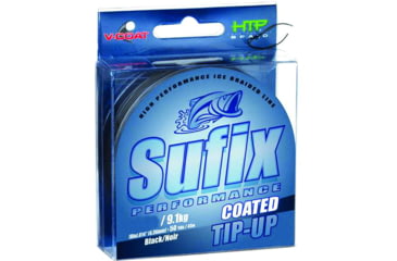 Image of Sufix Coated Tip-Up Ice Braid Line 30lb V-Coat Black 50Yds, 609-130BLK