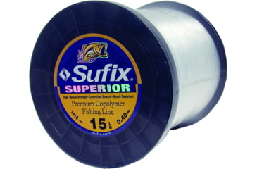 Image of Sufix Superior Monofilament Line 15lb 7410yd Clear 2.2lb Spool, 647-515