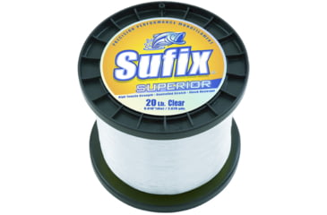Image of Sufix Superior Monofilament Line 20lb 2670yd Clear 1lb Spool, 645-120