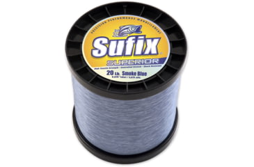 Image of Sufix Superior Monofilament Line 20lb 5875yd Smoke Blue 2.2lb Spool, 647-920