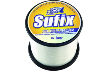 Image of Sufix Superior Monofilament Line 60lb 3655yd Clear 4.4lb Spool, 648-060