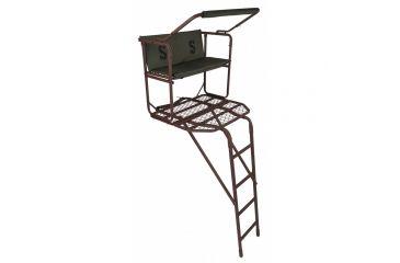 Image of Summit Dual Pro Ladder Stand w/ Two Full Body Fall Arrest Harness Systems, Brown SU82104