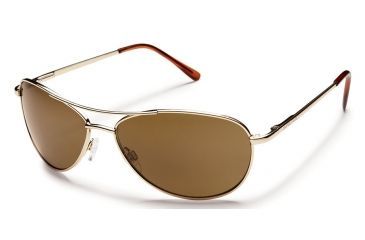 Image of Suncloud Patrol Sunglasses with Gold Frames, Brown Lenses